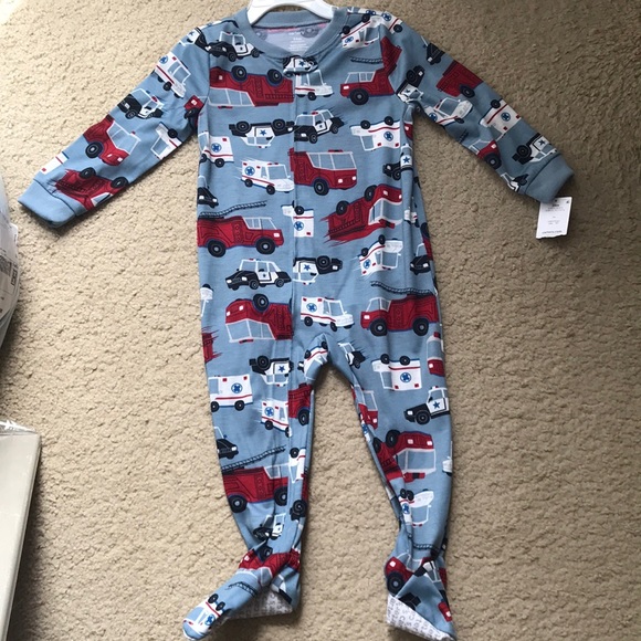 Carter's Pajamas Nwt Carters Footed Pajamas Fire Truck Police